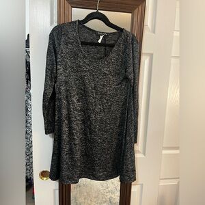 French Atmosphere Grey Long Sleeve Top